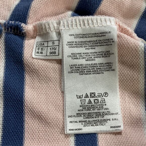 Brooks Brothers Striped Polo (Men’s Size S) • Blue & Pink • Performance Fit - Picture 5 of 6